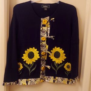 Black & Yellow Sunflower Jacket